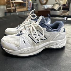 New Balance Fresh Foam X 1007 Men’s 8.5 Tennis Shoes White/Blue Dad Wide Fit 505